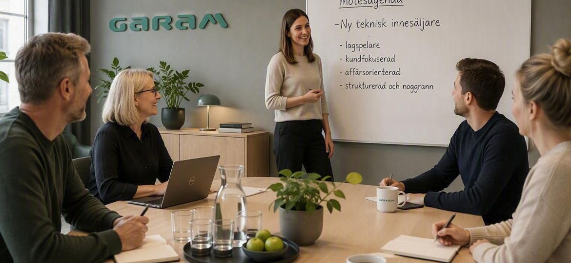 Garam söker teknisk innesäljare