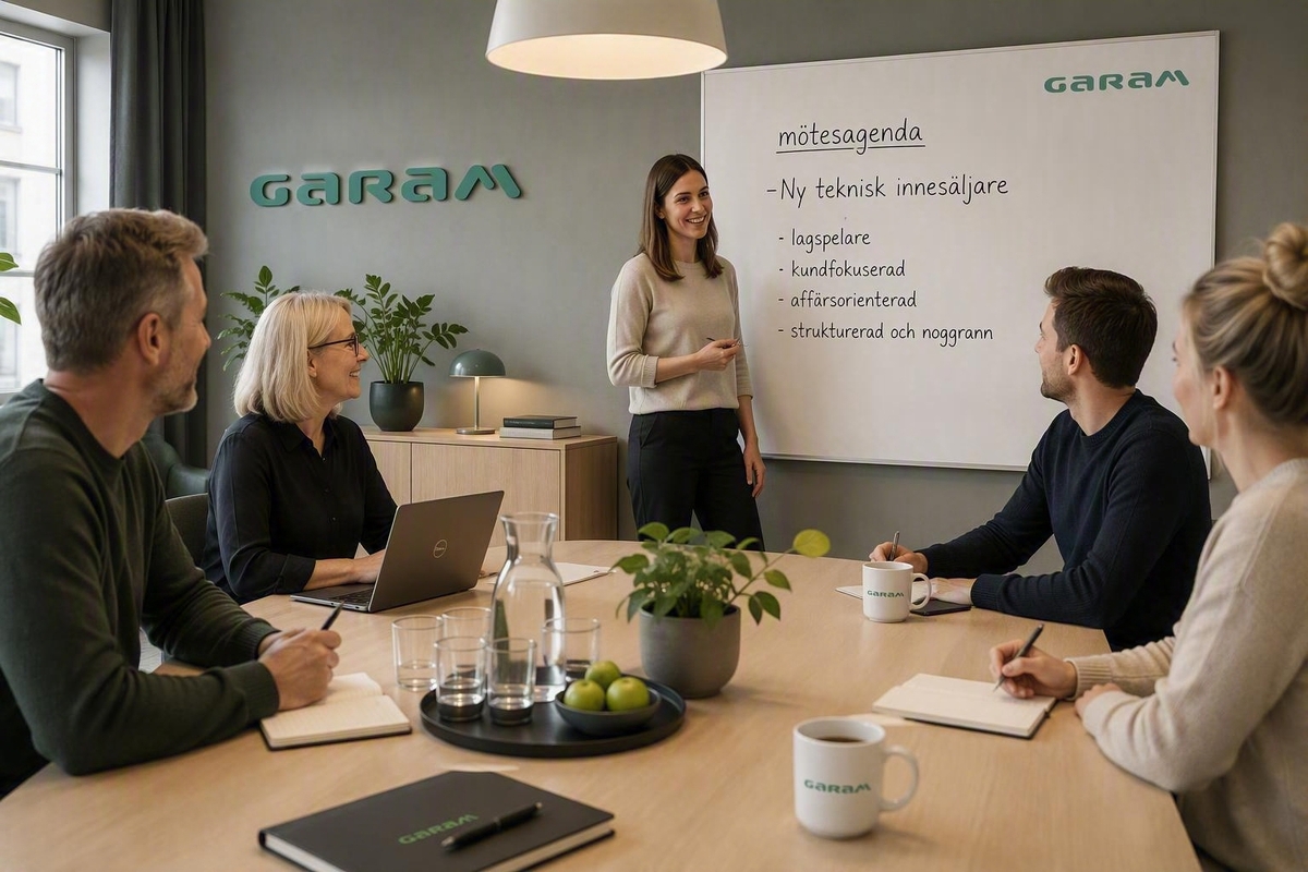 Garam söker teknisk innesäljare
